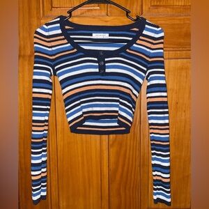 Striped American Eagle Crop Top